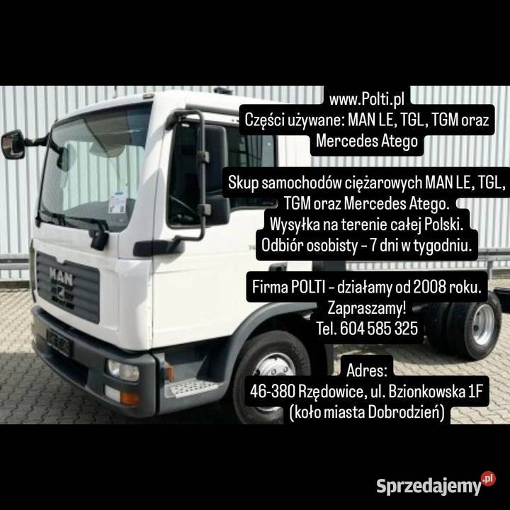 MAN TGL TGM Euro 3456 na części Wysyłka 7 dni ciężarowe