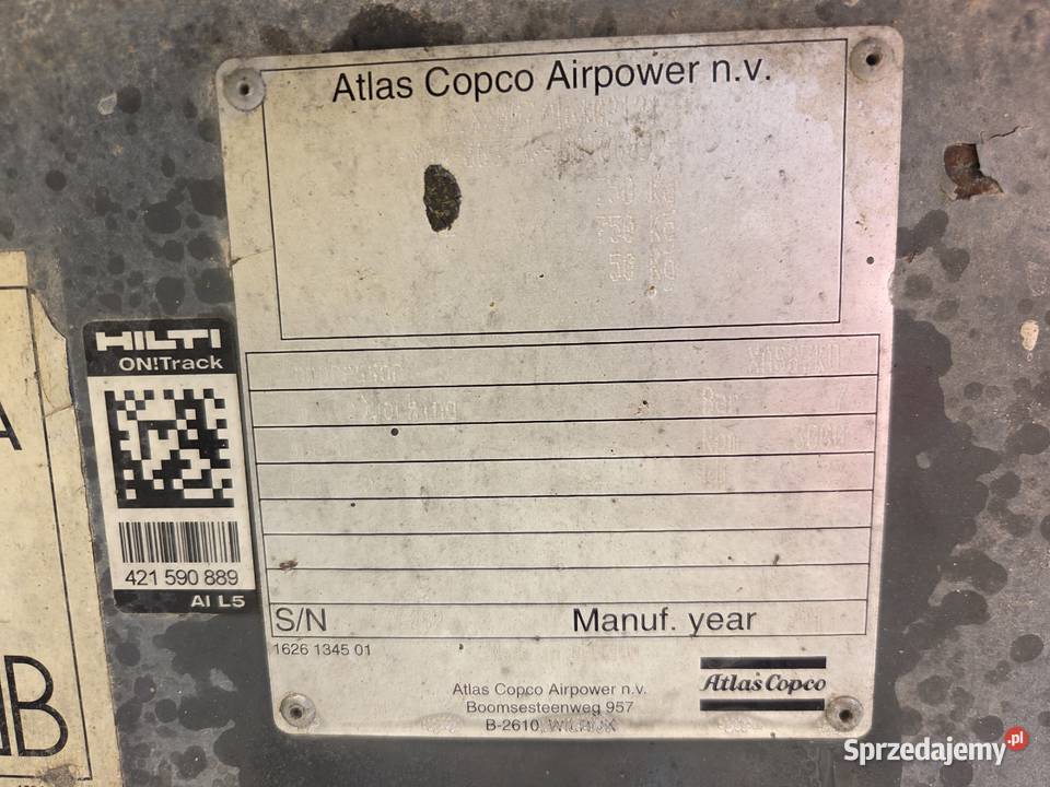 Sprężarka kompresor przewoźny Atlas Copco Topołowa sprzedam