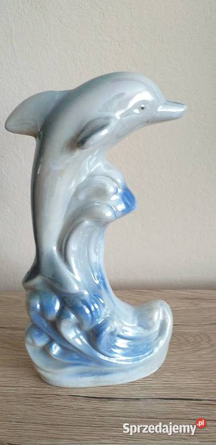 Ceramiczny delfin prl Przedbórz