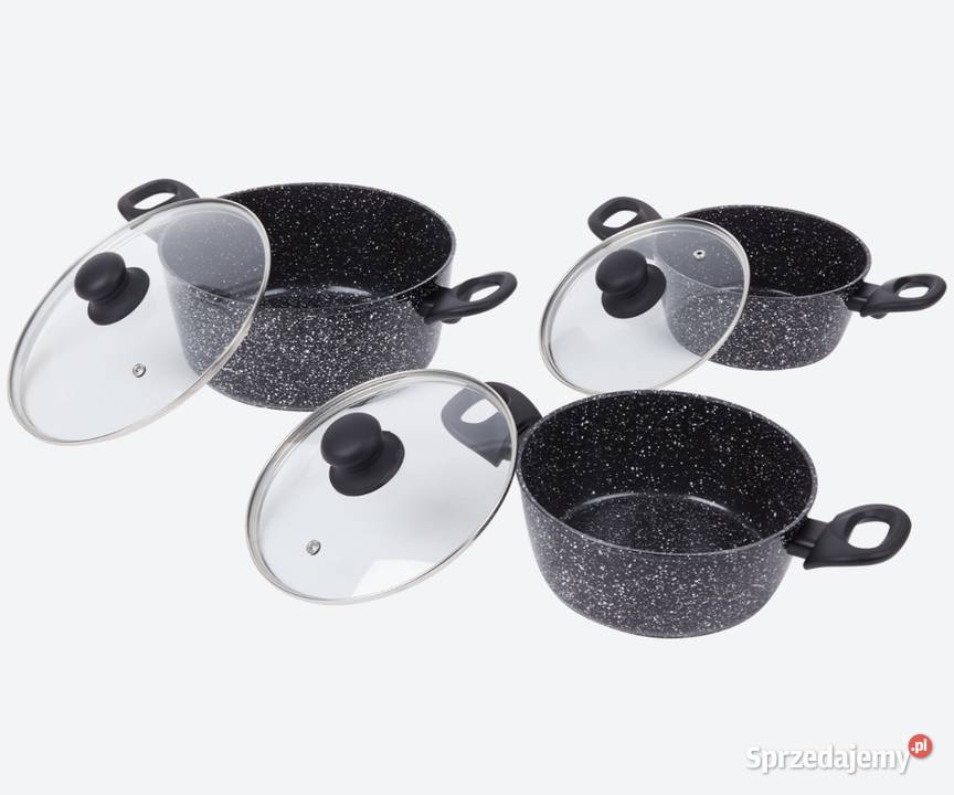Garnki nieprzywierające 6el zestaw kuchenny z Łódź