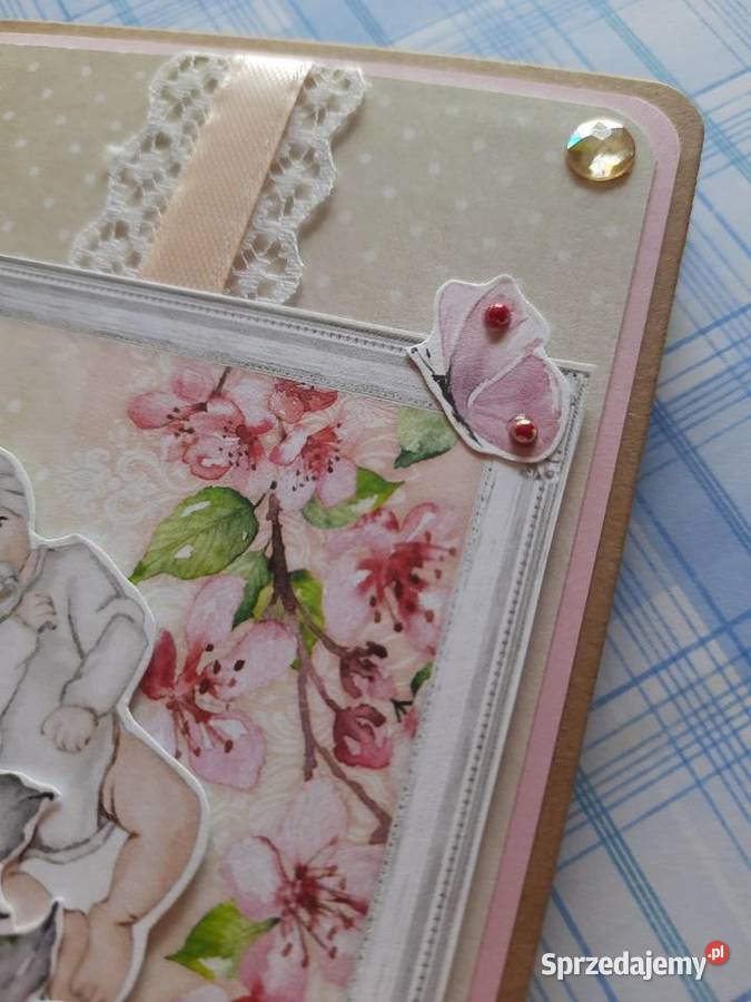 Kartka personalizowana handmade napis dowolny Ryki