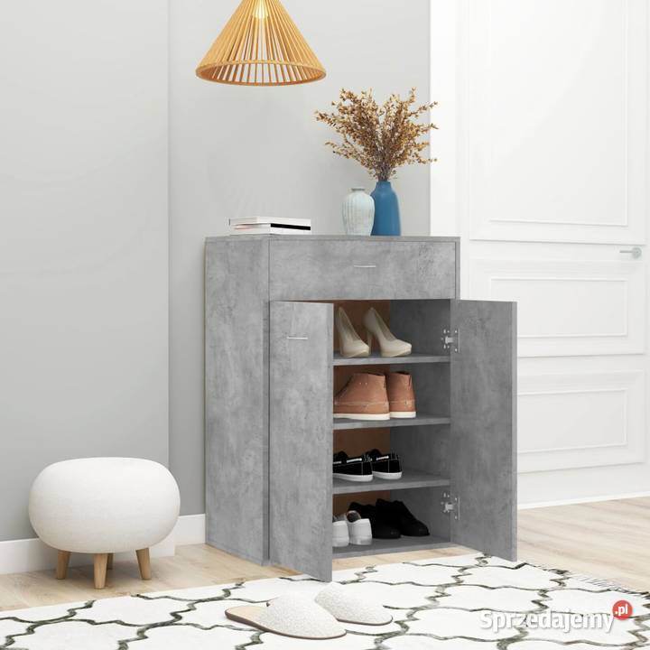 vidaXL Szafka na buty szarość betonu 60x35x84 Warszawa