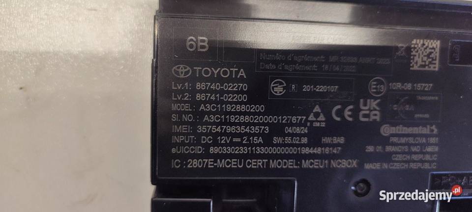 MAZDA 2 TOYOTA YARIS IV MODUŁ STEROWNIK TELEFONU dolnośląskie