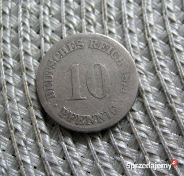 Niemcy 10 Pfennig 1874r F Numizmatyka Kalisz sprzedam