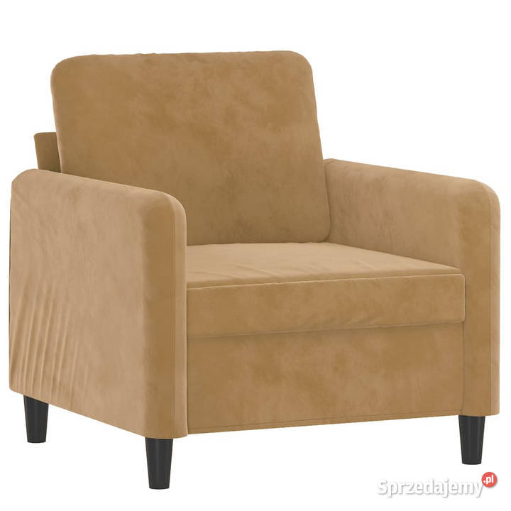 Fotel brązowy 60 obity aksamitem WM359429