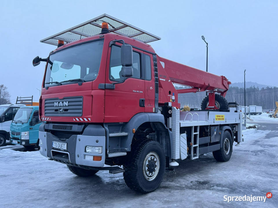 MAN TGA 18320 4x4 Zwyżka WUMAG WT 350 Podnośnik pierwszy właściciel Widełki