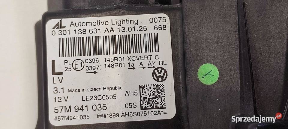 VW TAYRON LAMPY PRZÓD KOMPLET 2025 57M941035