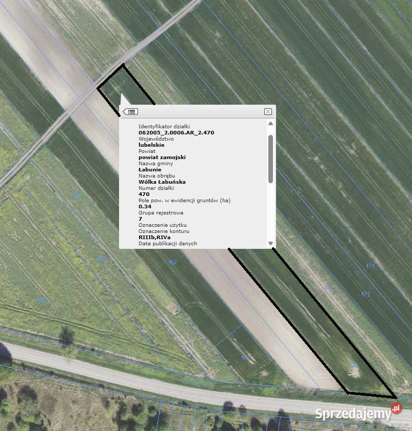 Działka rolna 142 ha Wołka Łabuńska gmina 14216m2 Wólka Łabuńska