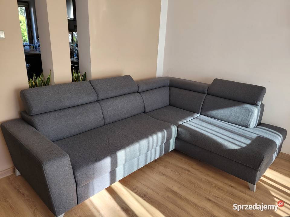 Narożnik z funkcją spania nowy tkanina Łódź