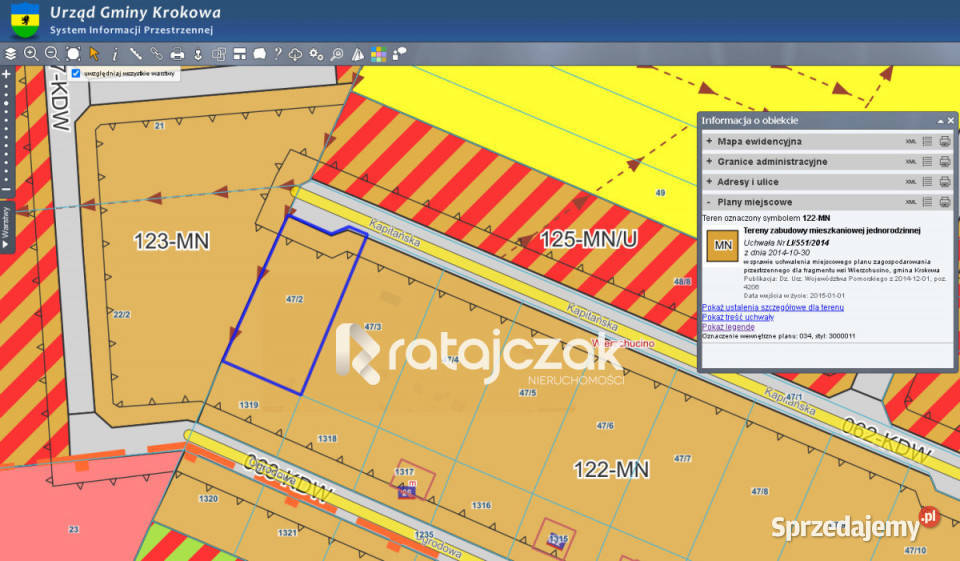 Grunt na sprzedaż Wierzchucino Kapitańska 1239m2 polna