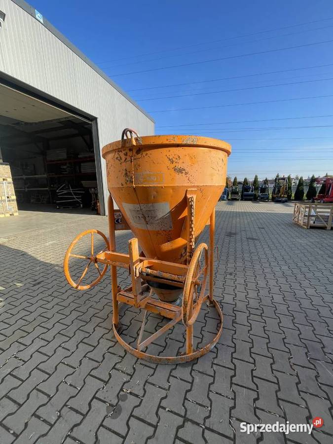 Pojemnik dźwigowy do betonu zbiornik lej