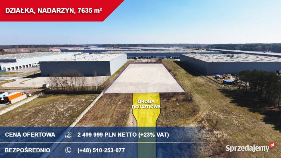 Działka pod magazyny produkcję i usługi NADARZYN inwestycyjna mazowieckie