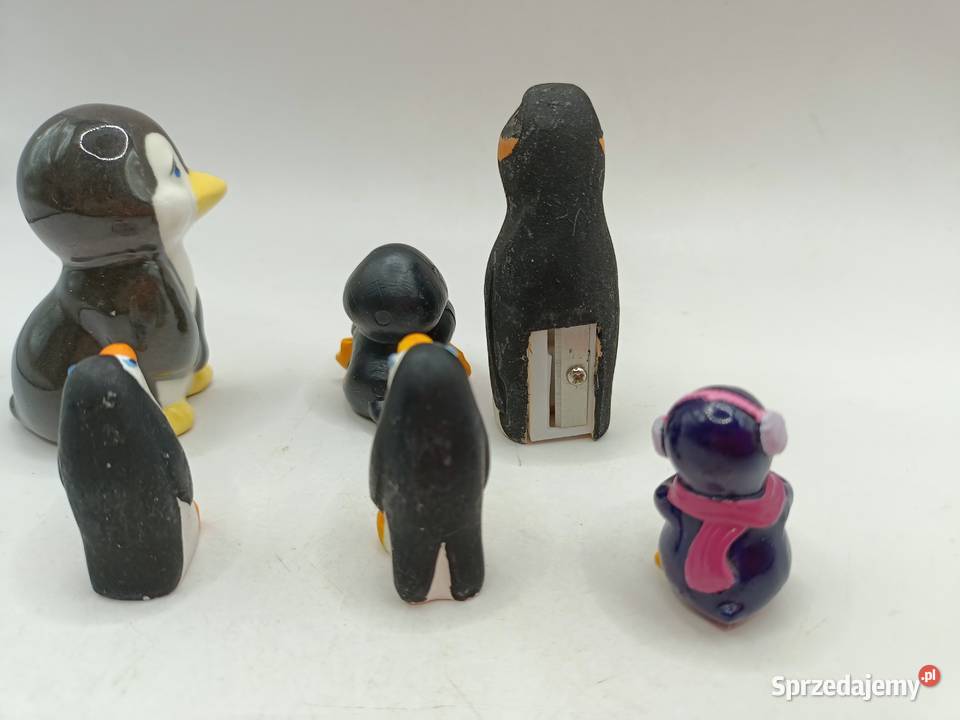 Ozdoby mini ptaki pingwiny rodzina Figurki i rzeźby Zamość