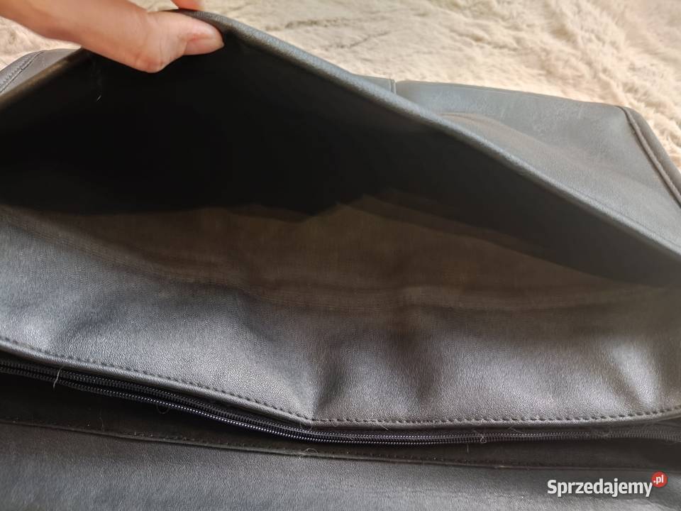 Skórzana Vitange teczką Carlo Armano czarny śląskie Zabrze