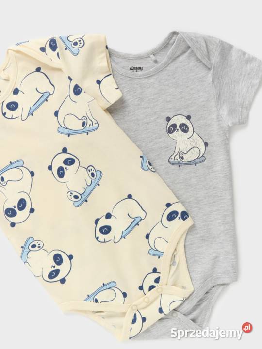 Body niemowlęce 62 Sinsay bawełna pandy panda Szczecin