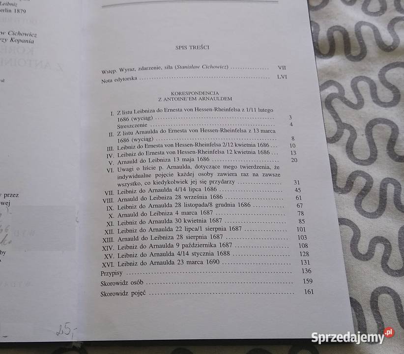Korespondencja z Antoineem Arnauldem Gottfried Rok wydania 1998 Książki naukowe i popularnonaukowe Gdańsk sprzedam