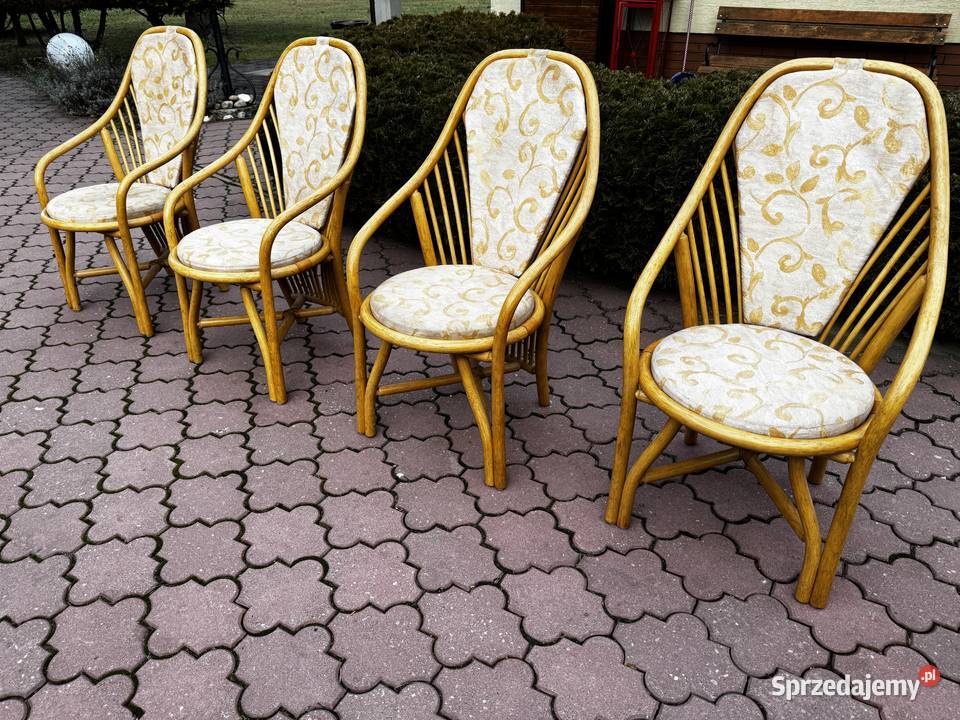 Krzesła rattanowe fotele do stołu rattan ogród Garwolin sprzedam