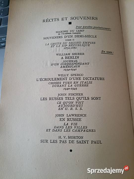 2 Książki Wspomnienia pół wieku JFrancuzki Warszawa sprzedam