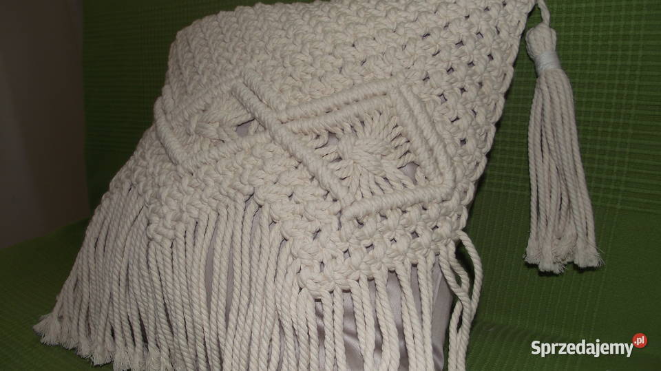 Poszewka makrama beżowy łódzkie Leźnica Wielka-Osiedle