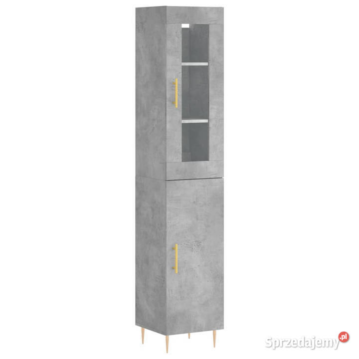 Wysoka szafka szarość betonu 345x34x180 Warszawa sprzedam
