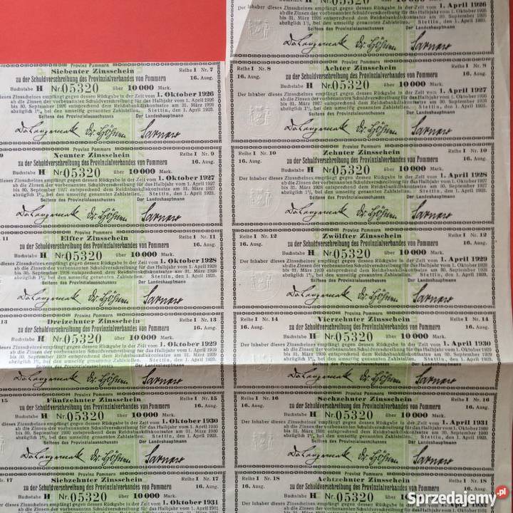 764 Papiery Wartościowe 10000 Marek