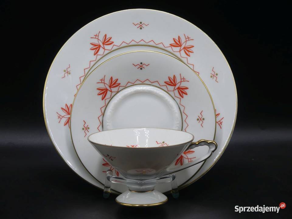 Komplet śniadaniowy Sorau Żary piękne art deco Poznań sprzedam