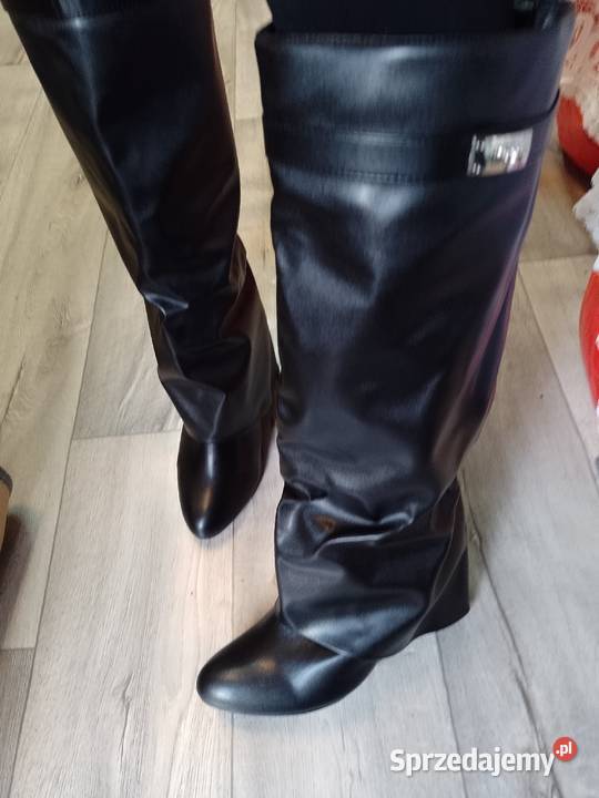 4243 Ekskluzywne czarne wygodne Kozaki kowbojki inna Kraków