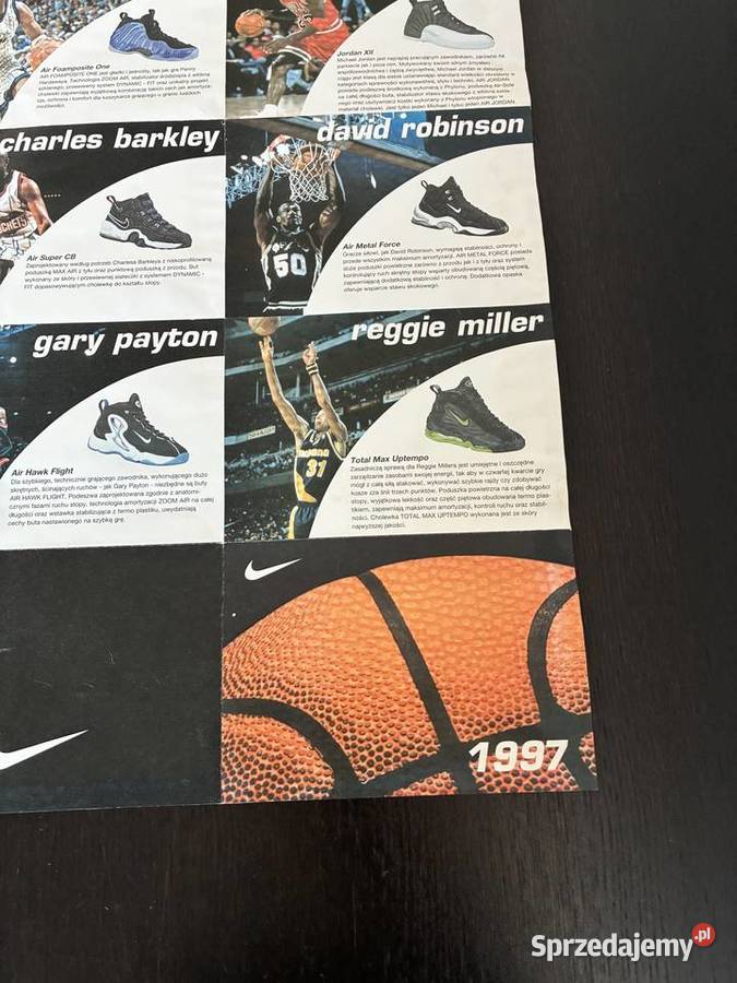 Plakat dwustronny Nike Just Do It 1997 S Pippen sprzedam