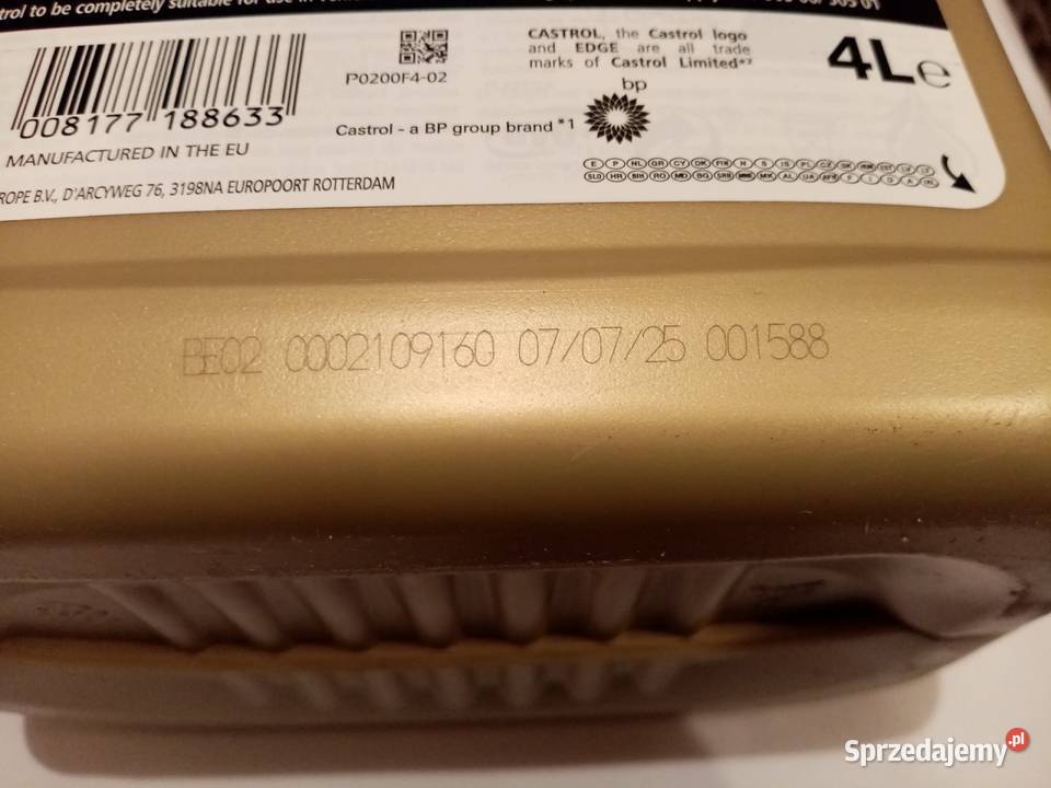 Olej silnikowy Castrol EDGE 5w30 C3 4L łódzkie