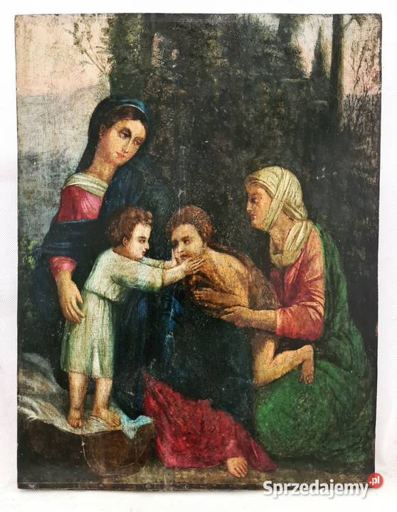 Ikona Matka Boża Święta Elżbieta 140 Malarstwo mazowieckie