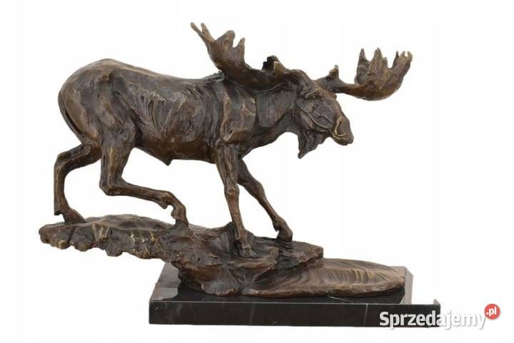 Łoś z Brązu Figura Rzeźba Myśliwska Brąz Prezent Rysunek i rzeźba Kraków