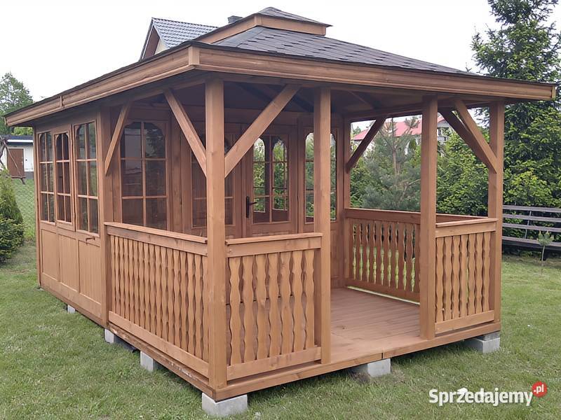 ALTANA 28 3x45 OGRODOWA DREWNIANA ALTANKA Altany i wiaty Parzymiechy