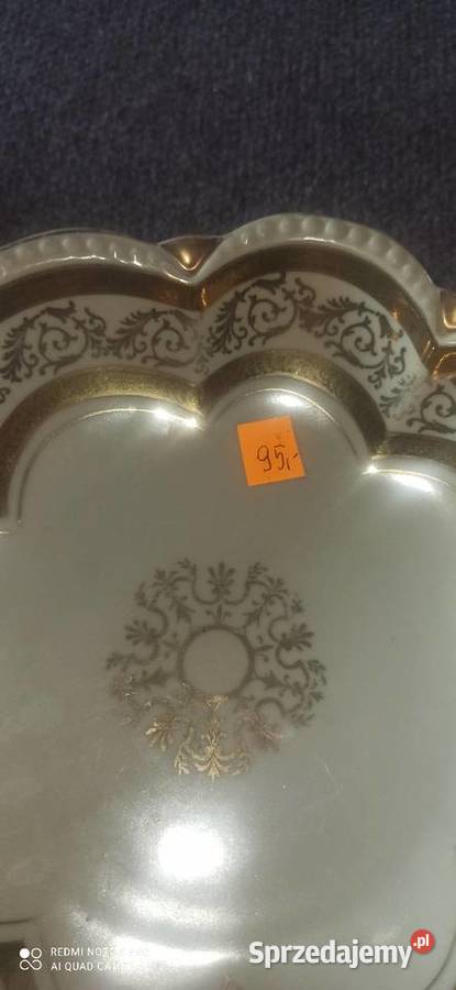Patera Oscar SchlegelmilchZe zloceniami w kaseto Porcelana i szkło Antyki, Sztuka, Kolekcje Gdańsk