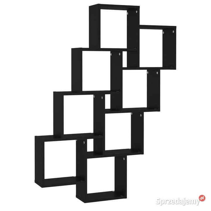 Półka ścienna w formie kostek czarna 90x15x119
