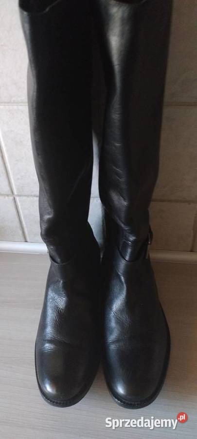 Buty czarne długie z naturalnej skóry Lublin