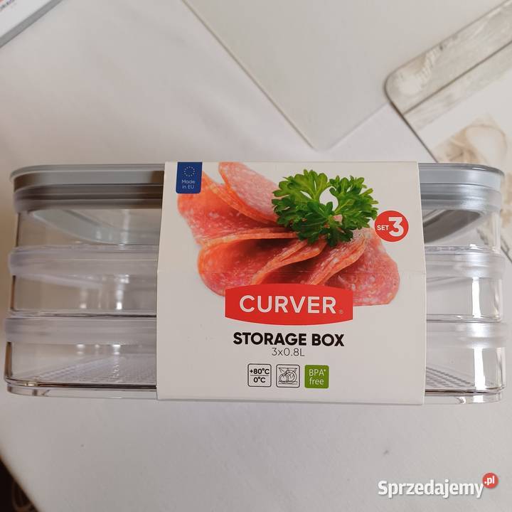 Pojemnik na żywność Curver 3 x 08L NOWY Sieradz sprzedam