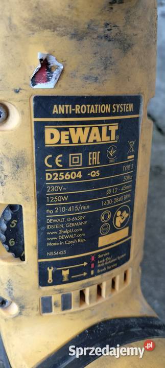Dewalt D25604kQS Młot UdarowoObrotowy USZKODZONY Poświętne