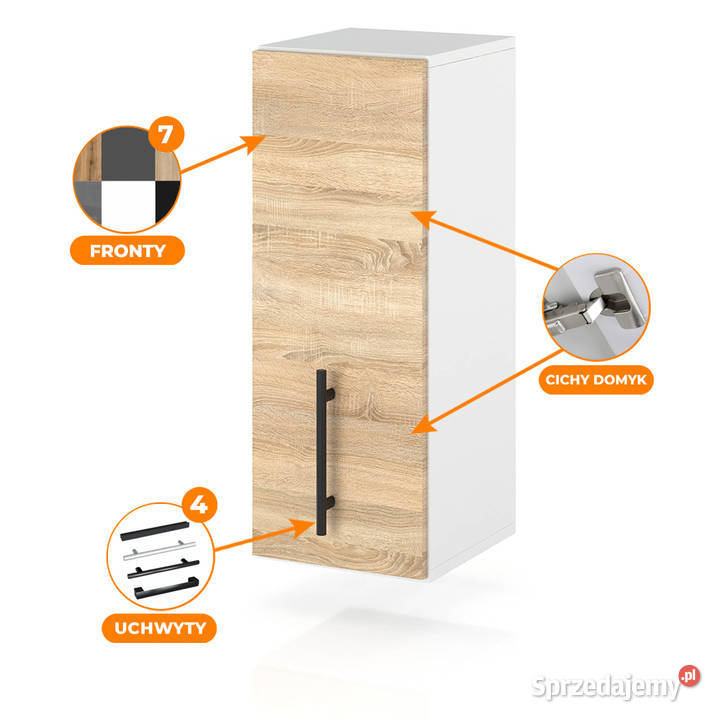 szafka kuchenna wisząca drewniana modułowa mała Elbląg