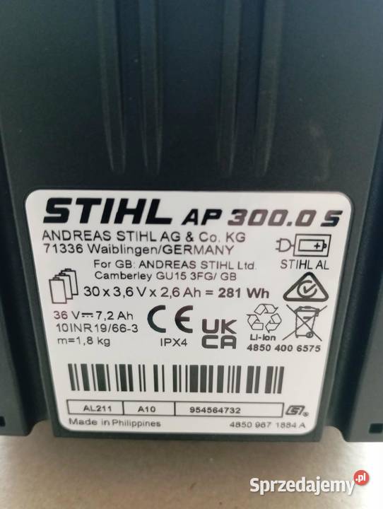 Batertia Akumulator Stihl AP 300 s lubuskie