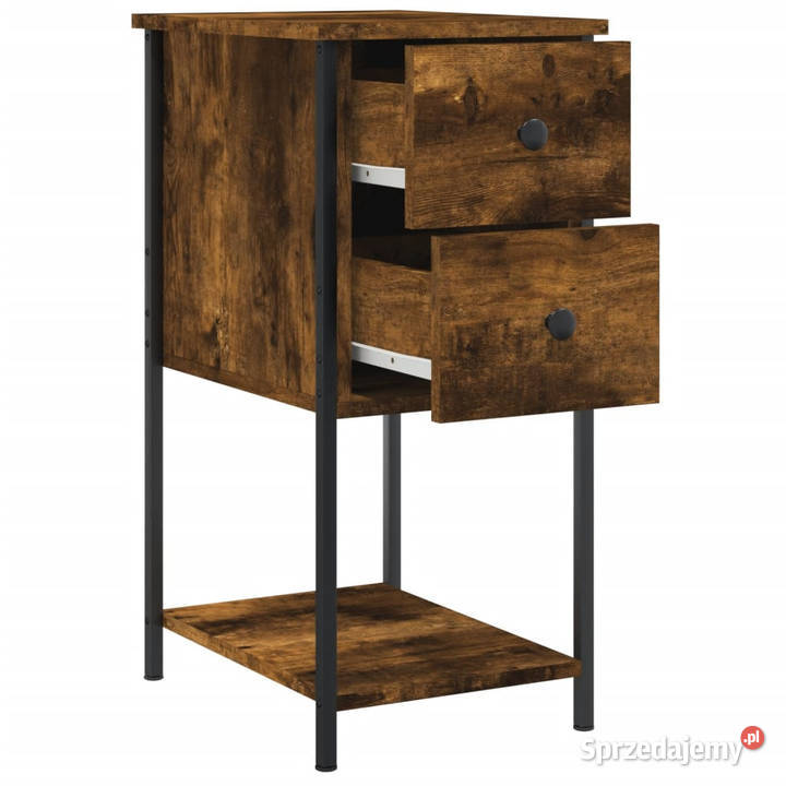 Szafki nocne 2 przydymiony dąb 32x42x70 WM826098 Warszawa