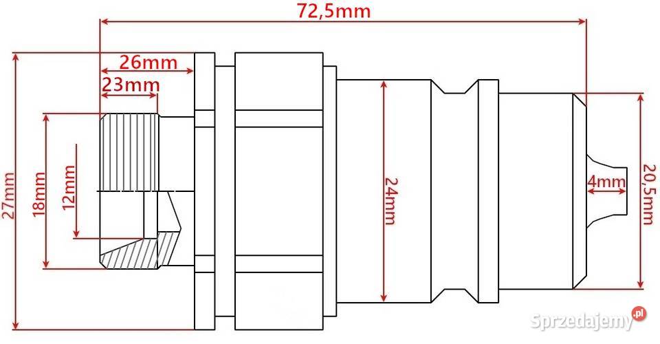 Szybkozłącze Hydrauliczne Długie EURO Wtyczka Solec Kujawski
