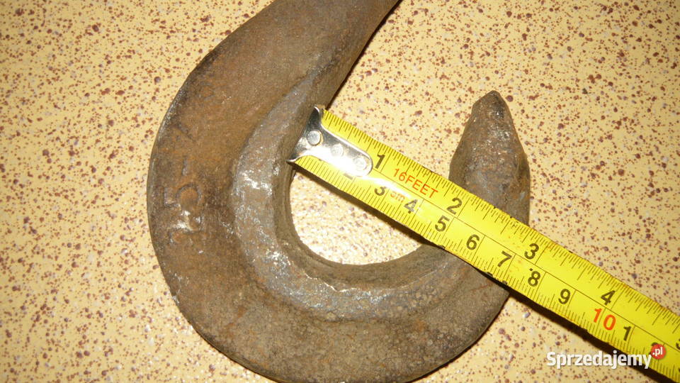 Hak stalowy 15 T ucho 22 mm do liny stalowej Sokółka