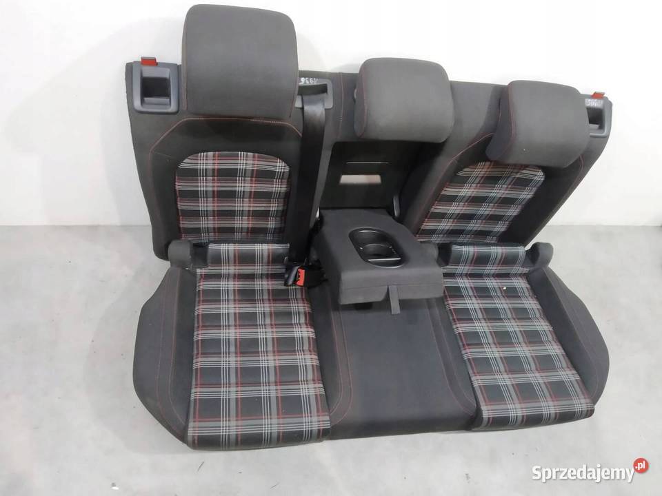 FOTELE PRZÓD KANAPA GTI CZERWONE GRZANE HB 5D