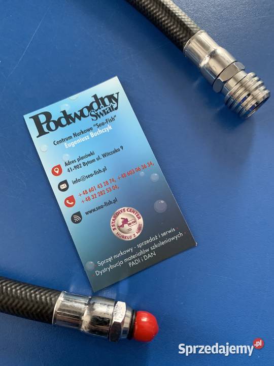 Wąż LP do inflatora jacektu czarny gumowy 55 Bytom