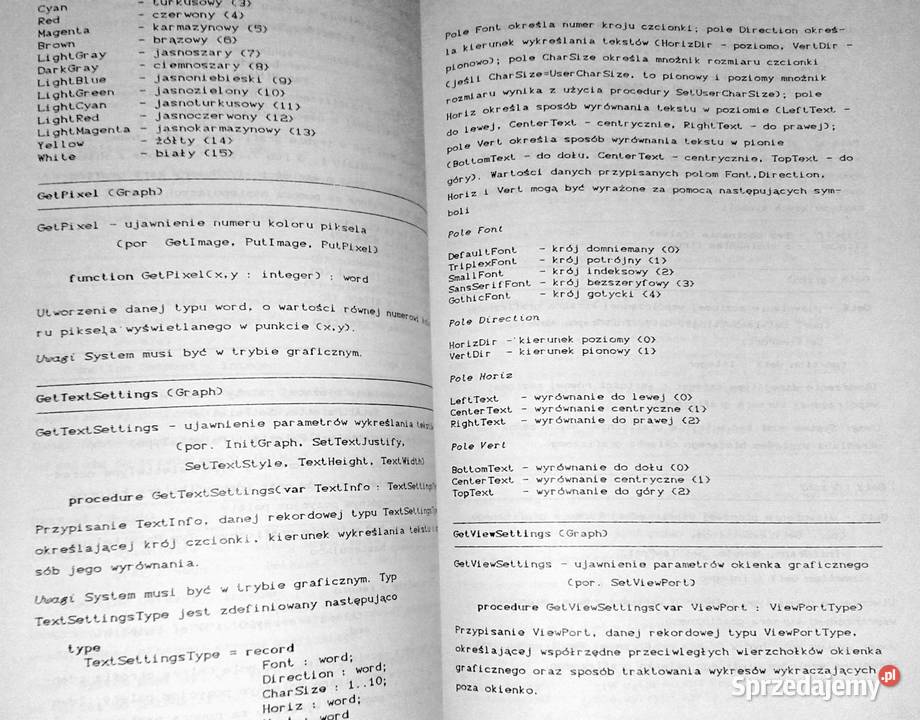 Grafika Turbo Turbo Pascala 40 do Turbo C 15 lubelskie Chełm