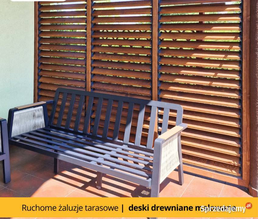 Ruchome Żaluzje Tarasowe Drewniane Stęszew