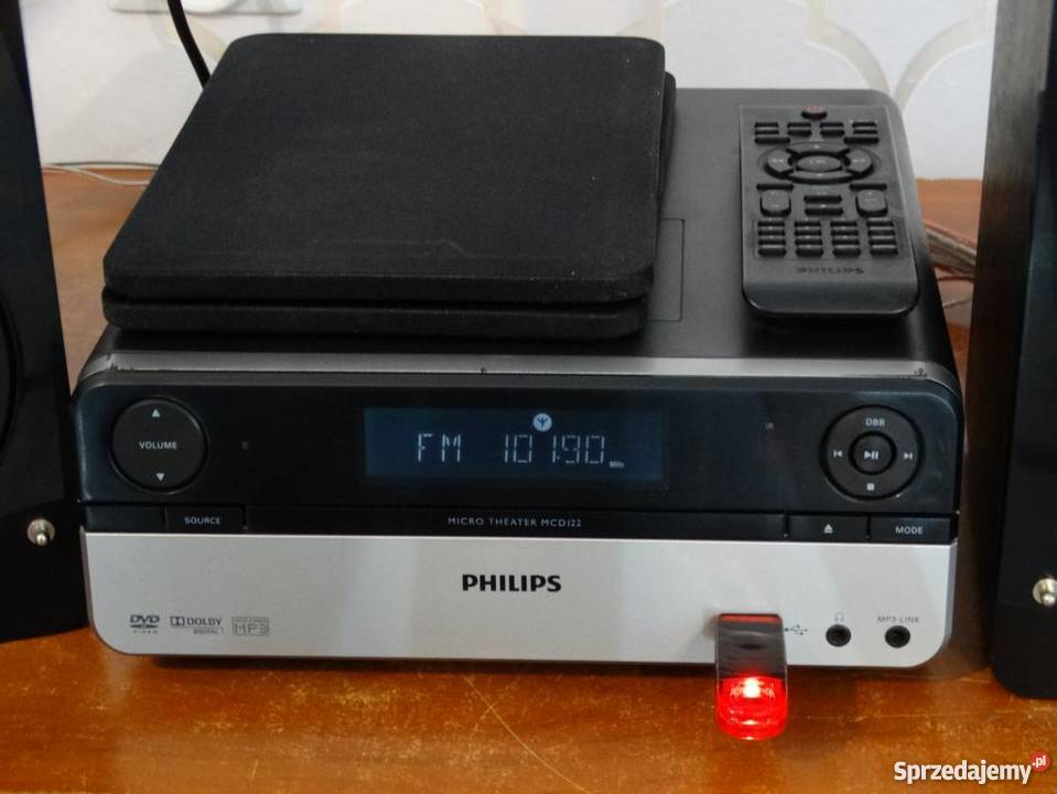 Wieża Philips z pilotem kol USB mp3 DVD WYSYŁKA Wieże i miniwieże