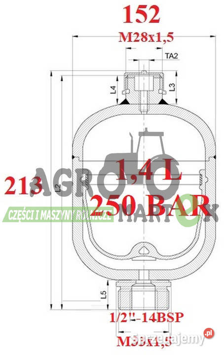 RE306377 AKUMULATOR HYDR TLS 7R JD