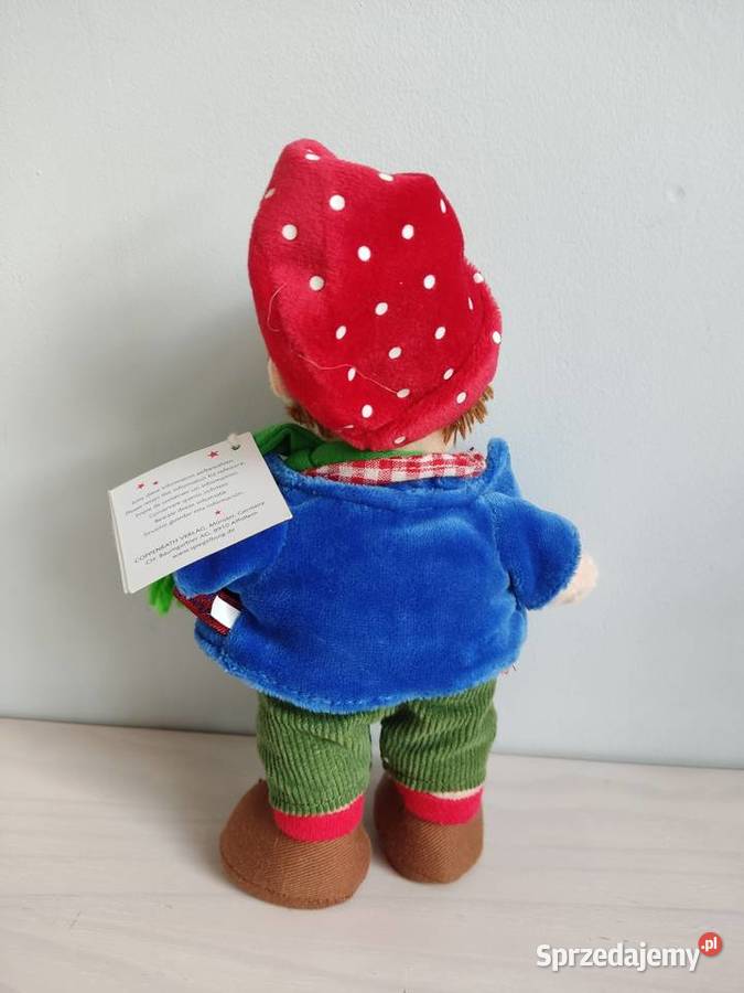 Maskotka pluszowa krasnal wigilijny elf Głuchołazy