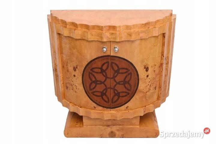 Drewniana Komoda Styl Art Deco Gięte Drewno Kraków